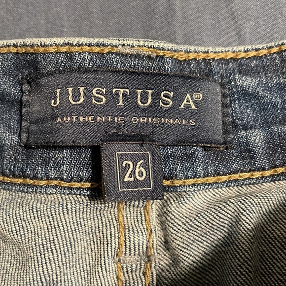 Just USA Distressed Denim Shorts - Picture 2 of 3